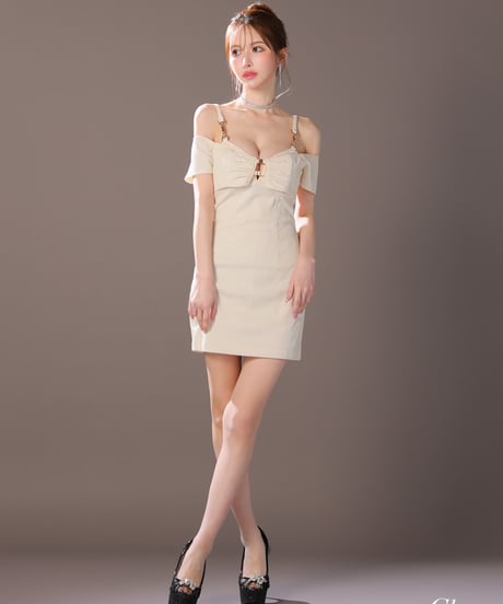 【XSサイズあり】2way♥ボレロ付きシンプルリブタイトキャミキャバドレス(GL3906)