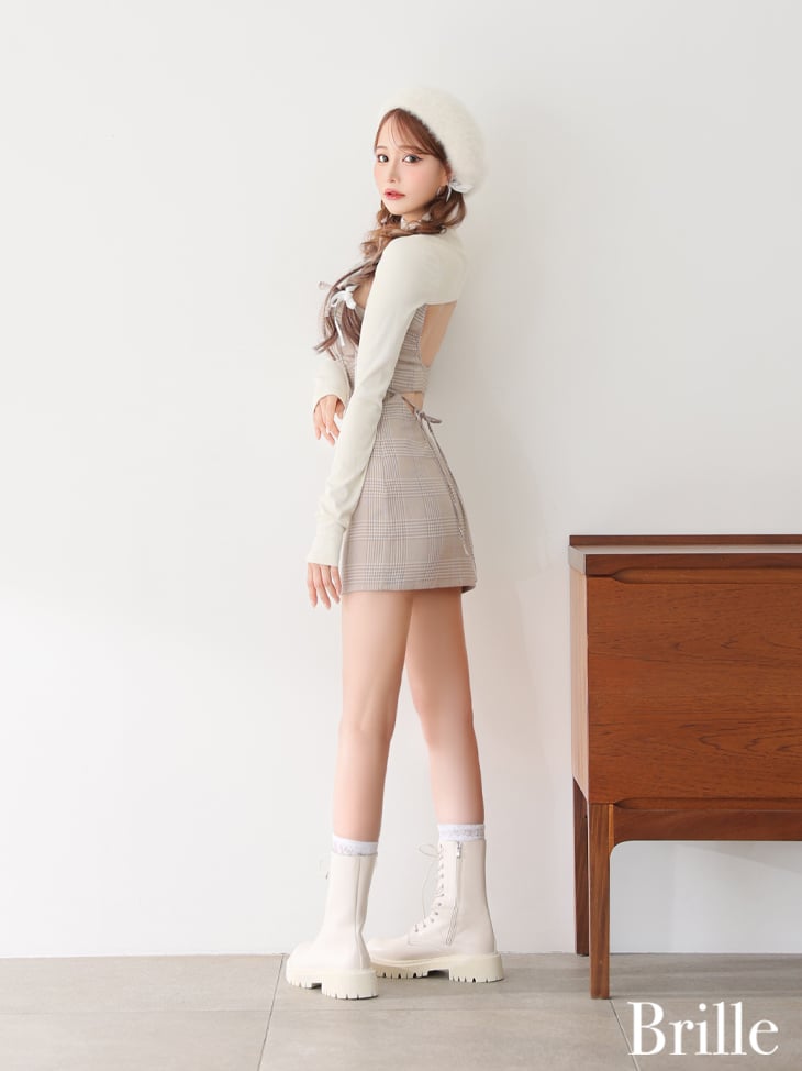 XS～Lサイズあり】ange de brille mini dress (brille376