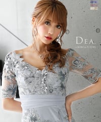 【Lサイズあり】フラワー刺繍レース×オフショルタイトドレス(DE1495)