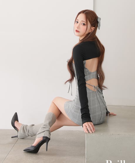 【XS～Lサイズあり】ange de brille mini dress (brille3760)