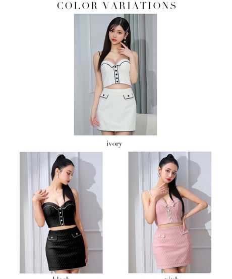 【XSサイズあり】ラメニットｘボタンクラシカルセットアップキャバドレス(GL3716)