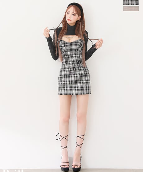 【XS～Lサイズあり】ange de brille mini dress (brille3760)