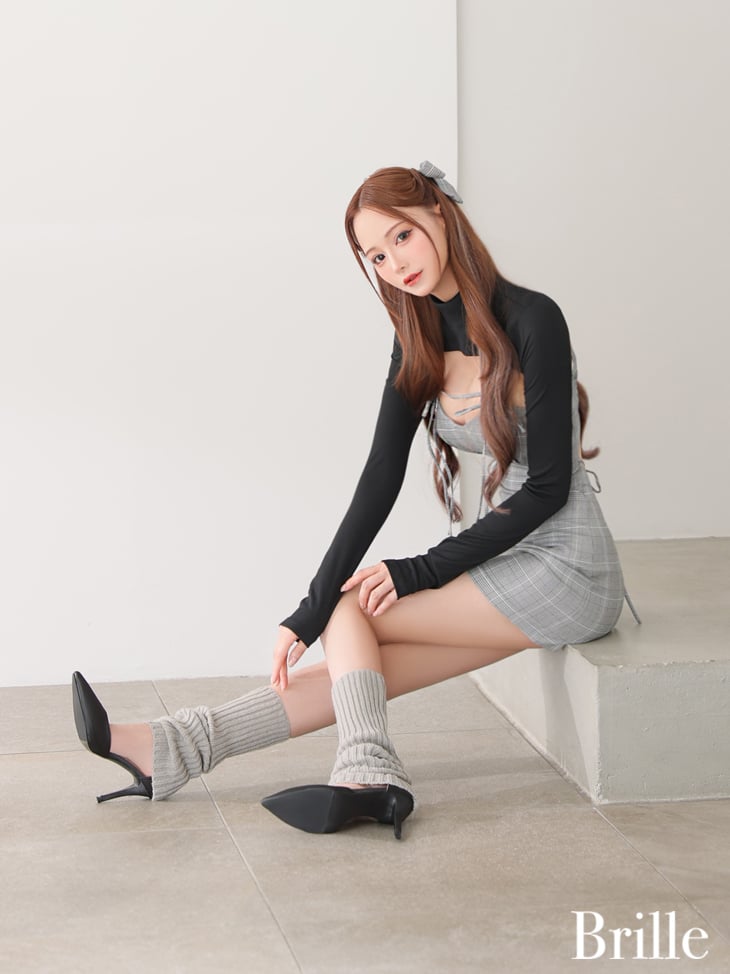 XS～Lサイズあり】ange de brille mini dress (brille376 