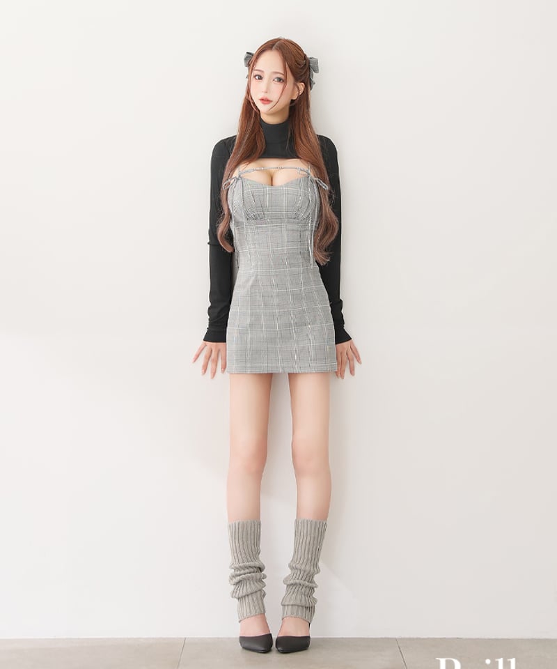 XS～Lサイズあり】ange de brille mini dress (brille376