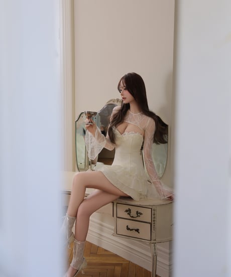 即日発送‼Pétale de brille mini dress (brille4161)
