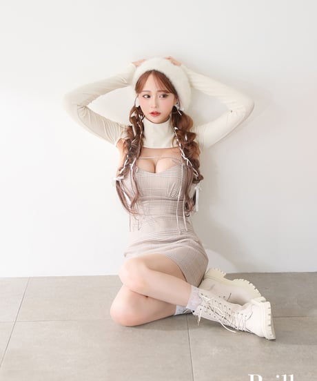 【XS～Lサイズあり】ange de brille mini dress (brille3760)
