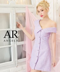 [ビックカラーワンショルダーツイードフレアミニドレス]AngelR(エンジェルアール)|AR23818