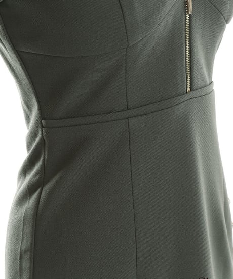 【XSサイズあり】ジッパー×ストレッチタイトミニドレス(GL2727)