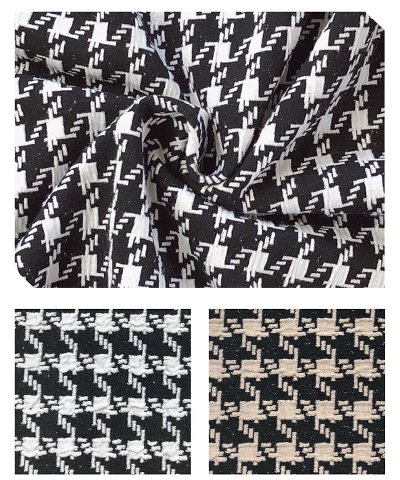 IRMA】千鳥柄織ニットストレッチミニドレス【35878】 | chouette IRMA】千鳥柄織ニットストレッチミニドレス【35878】 | chouette