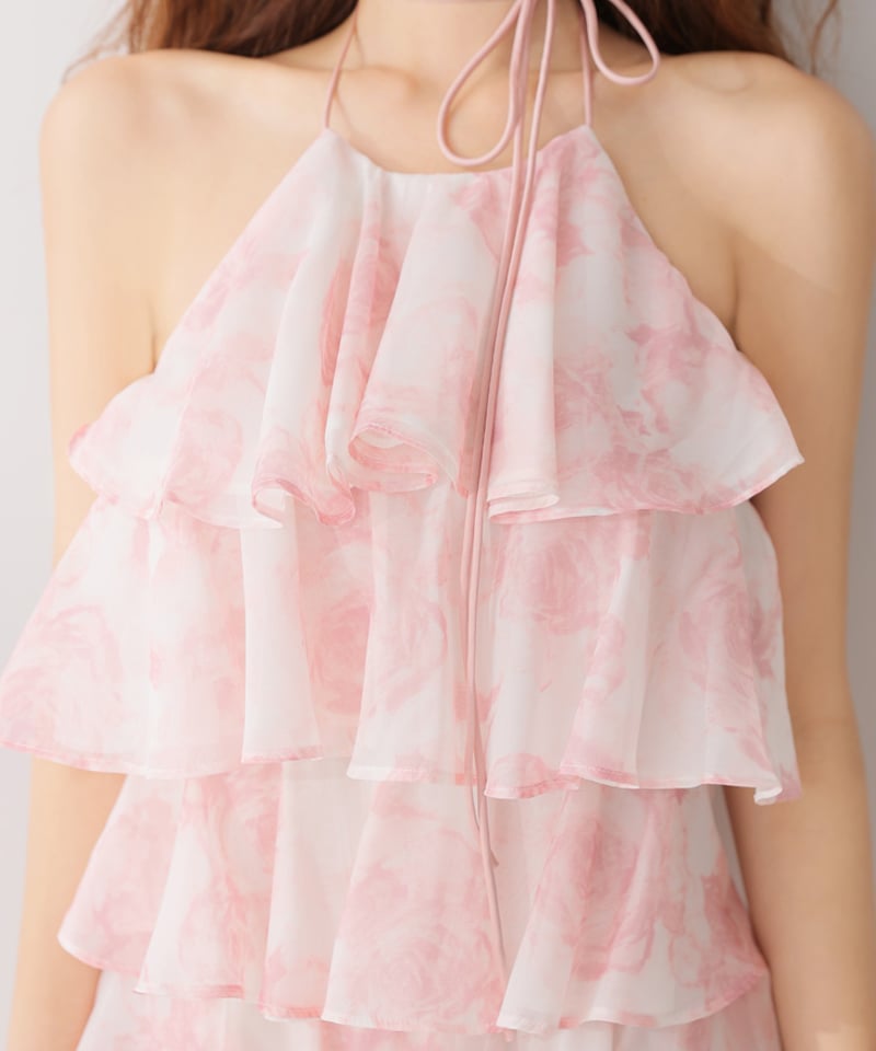 XSサイズあり】シアーローズティアードワンピース(fm4502) | chouette