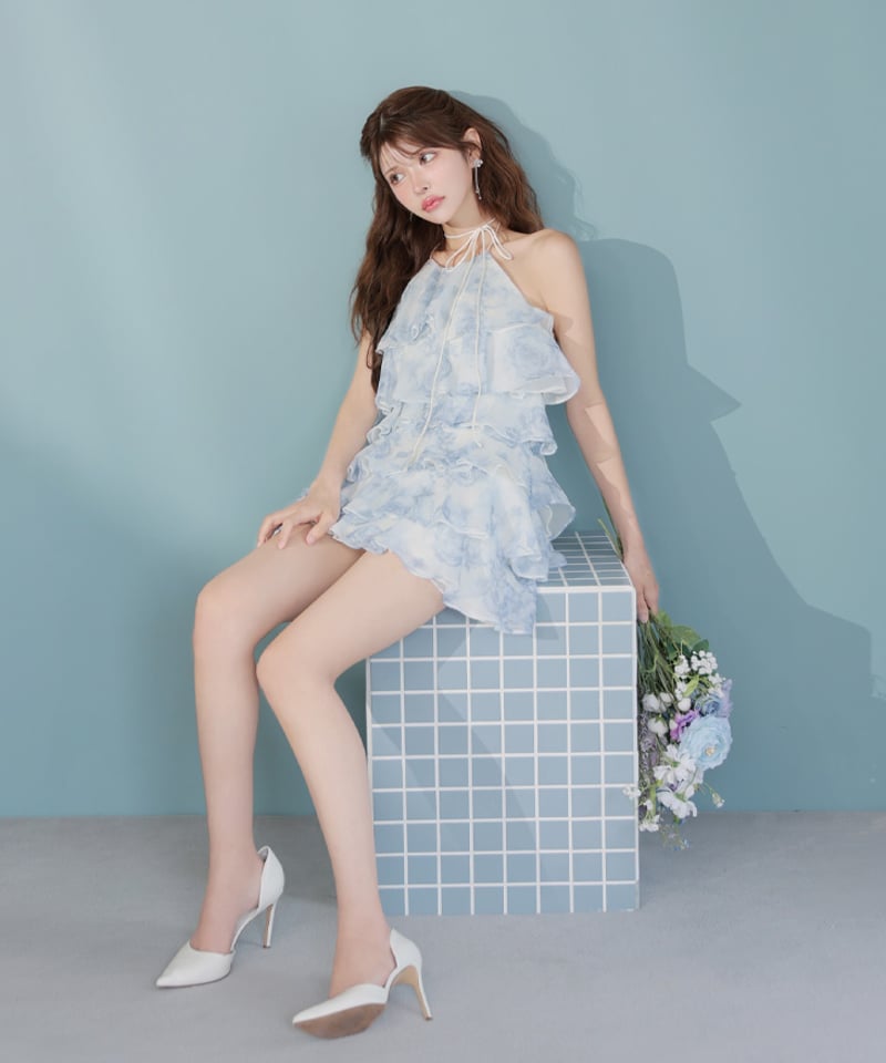 XSサイズあり】シアーローズティアードワンピース(fm4502) | chouette