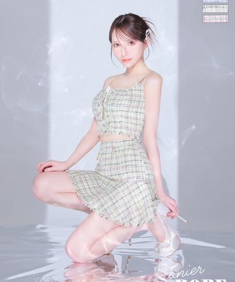 【XSサイズあり】setup cami check tweed dress(anier4040)