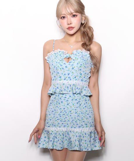 【IRMA/イルマ】  61070 フラワープリントセットアップドレス