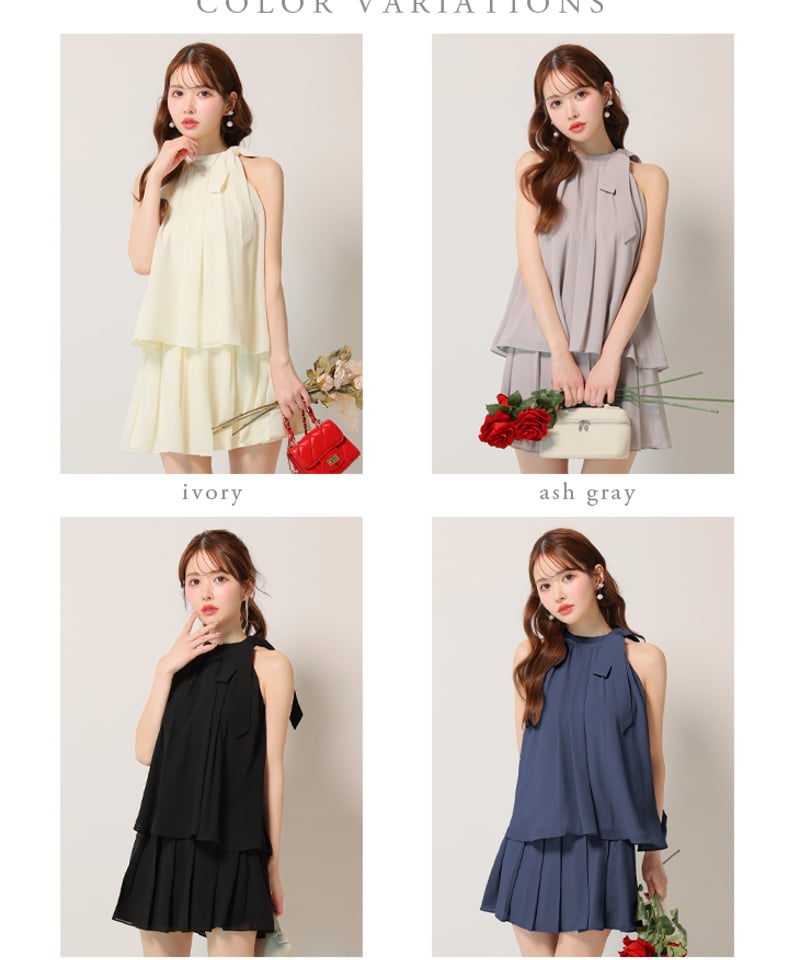 Lサイズあり】サテンシフォンフレアセットアップミニキャバ Lサイズあり】サテンシフォンフレアセットアップミニキャバ