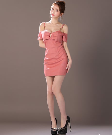 【XSサイズあり】2way♥ボレロ付きシンプルリブタイトキャミキャバドレス(GL3906)