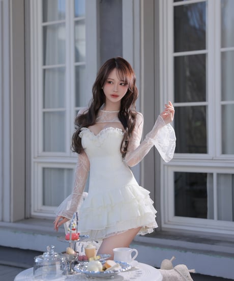 即日発送‼Pétale de brille mini dress (brille4161)