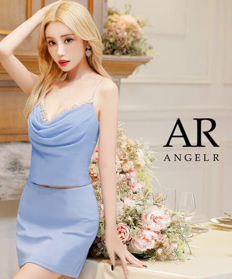 [ドレープバストビジューキャミソールセパレートタイトミニドレス]AngelR(エンジェルアール)|AR23205