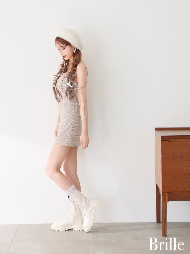 XS～Lサイズあり】ange de brille mini dress (brille376 