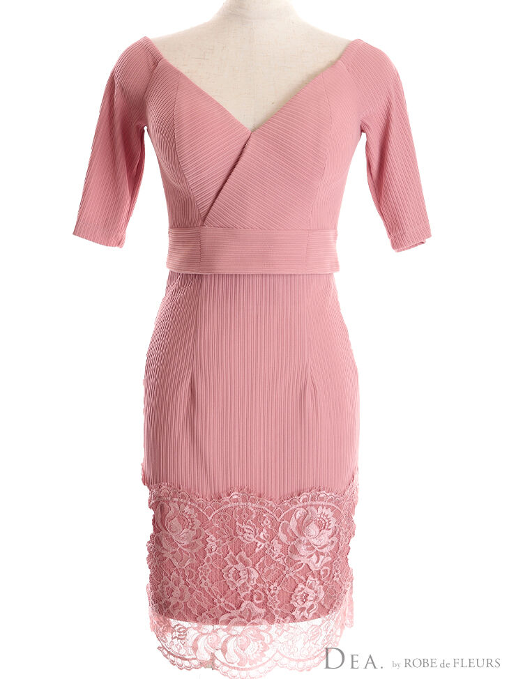 Lサイズあり】リブニット×レースセットアップドレス(DE2857) | chouette