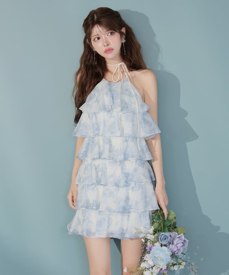 XSサイズあり】シアーローズティアードワンピース(fm4502) | chouette