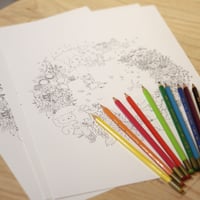 季節のリースの塗り絵