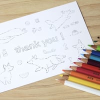 コーギーの塗り絵