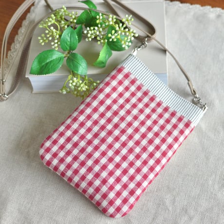 花刺繍のスマホショルダー