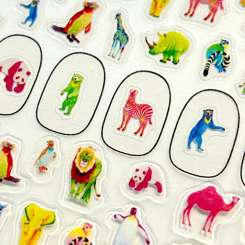 ネイルシール・カラフルアニマルズ | Fujiyoshi Brother's