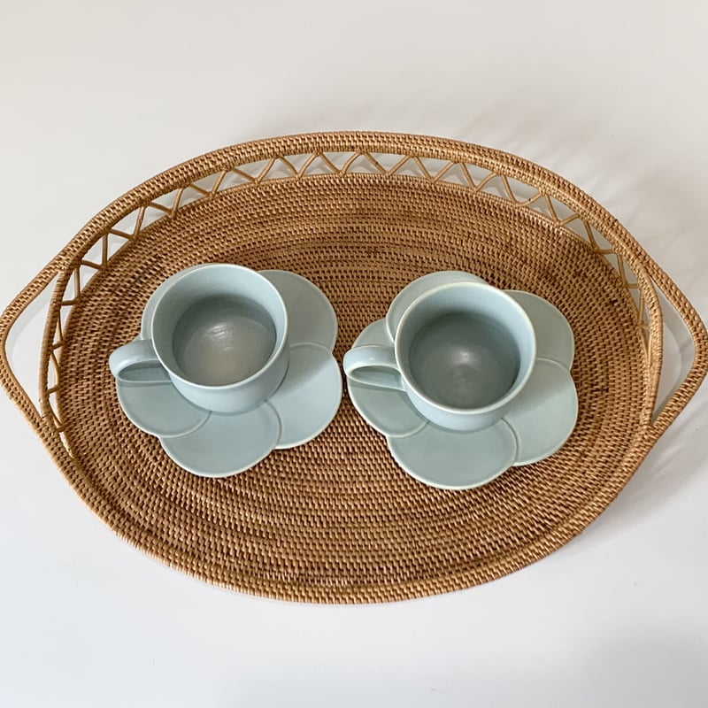 手付き透かし編み楕円トレーL i-36 | AndYu Online Shop