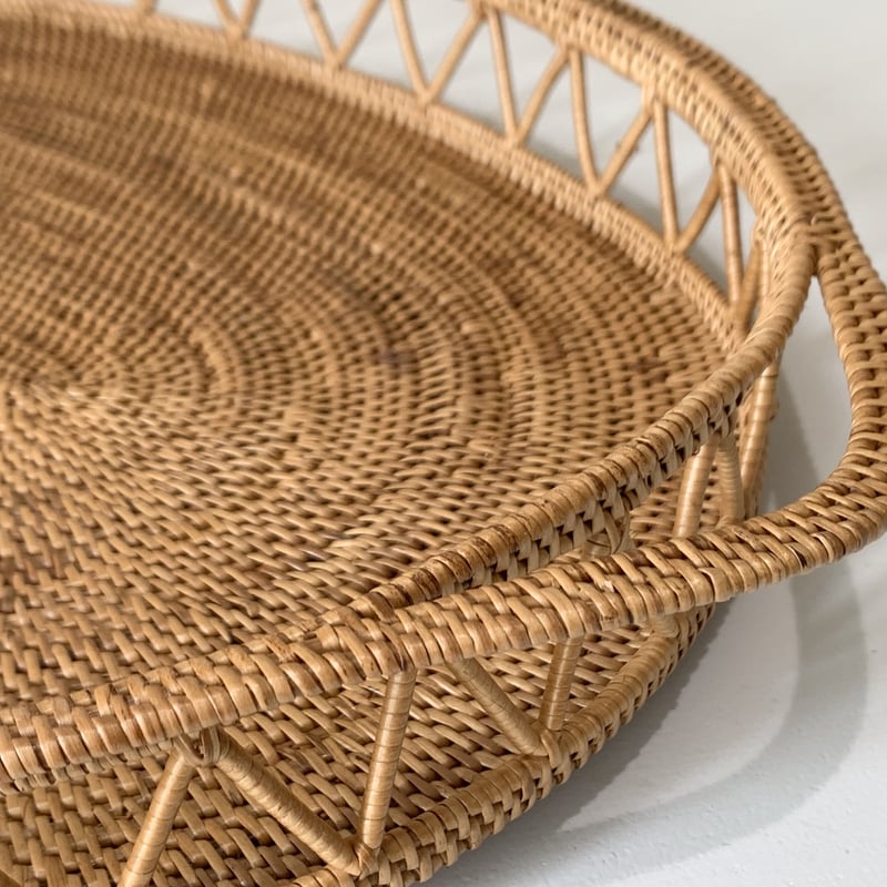 手付き透かし編み楕円トレーL i-36 | AndYu Online Shop