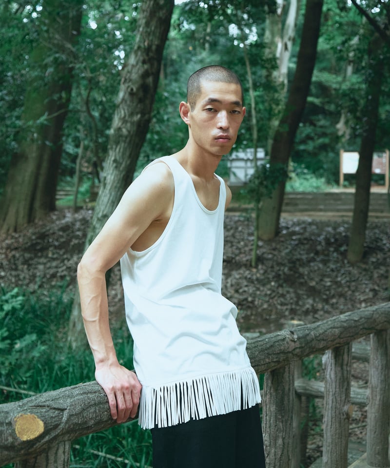HEM FRINGE TANK TOP [GRAY] | Urig