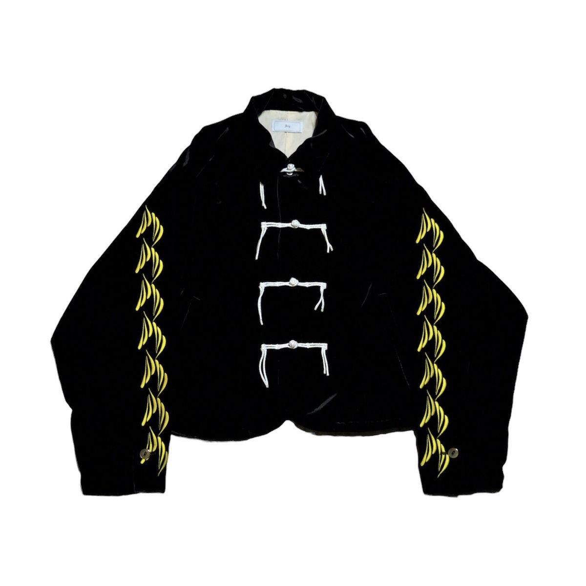 EMB VELVET CHINA JACKET [BLACK] | Urig