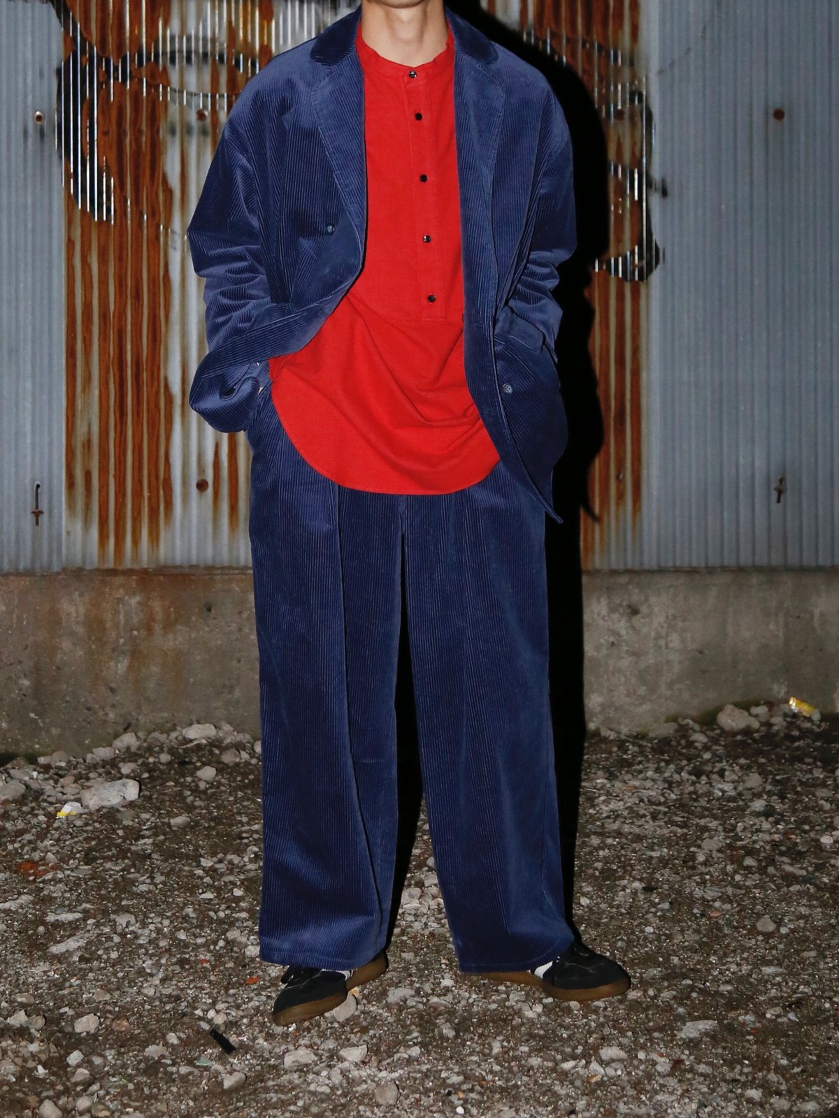 CORDUROY W-JACKET [BLUE] | Urig