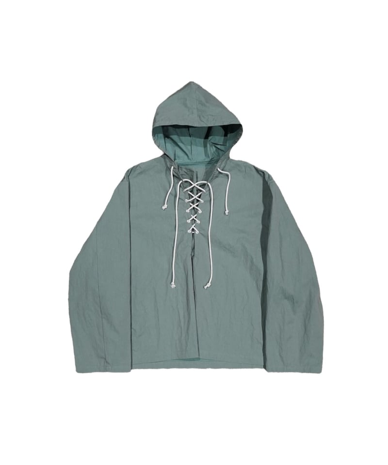 CNC LACE UP ANORAK [VIRIDIAN] | Urig