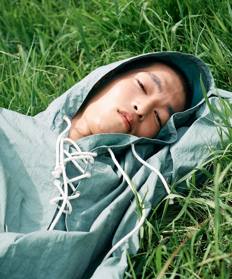 CNC LACE UP ANORAK [VIRIDIAN] | Urig