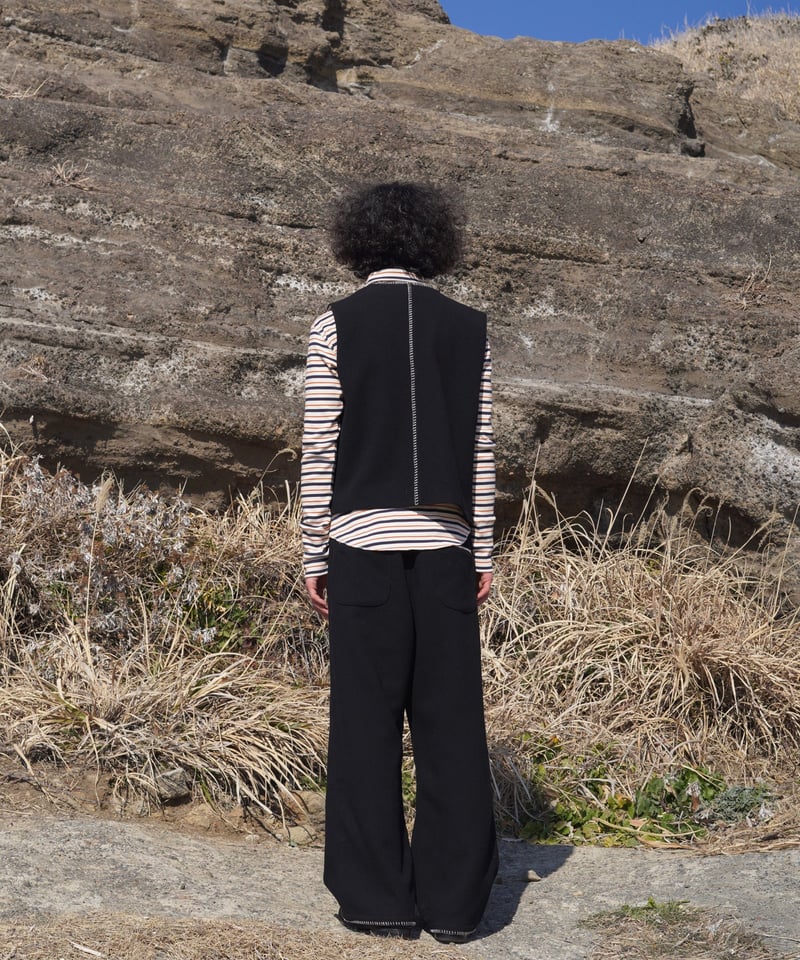 STITCH ANTIQUE VEST [BLACK] | Urig