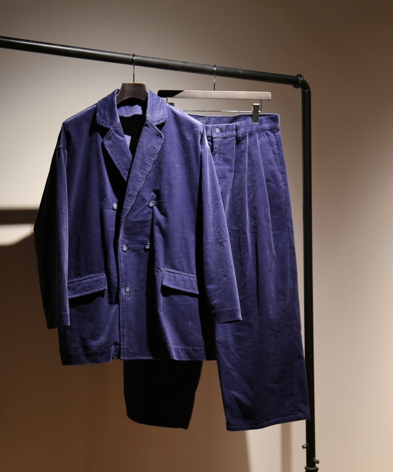 CORDUROY W-JACKET [BLUE] | Urig
