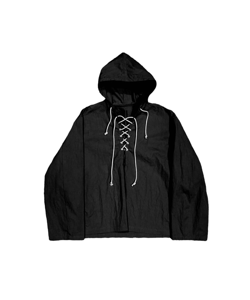 CNC LACE UP ANORAK [BLACK] | Urig