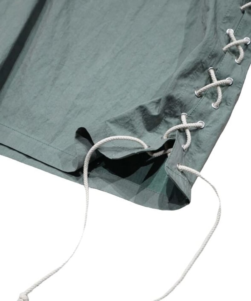 CNC LACE UP ANORAK [VIRIDIAN] | Urig