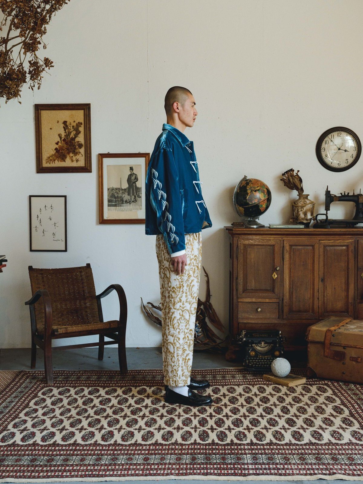 EMB VELVET CHINA JACKET [TWILIGHT] | Urig