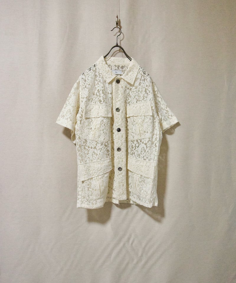 LACE FATIGUE SHIRT SS [OFF WHITE] | Urig