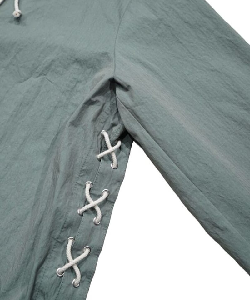 CNC LACE UP ANORAK [VIRIDIAN] | Urig