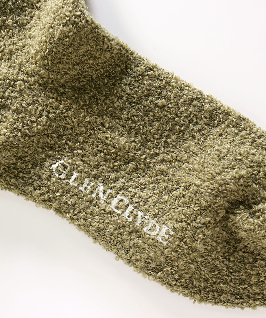 POODLE／ウール混のびるソックス カーキ | GLEN CLYDE SOCKCLUB