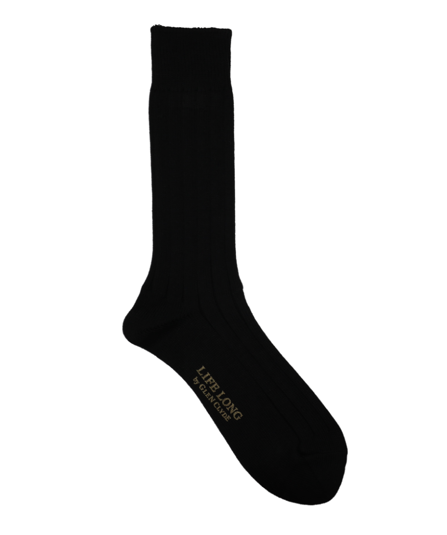 TS-1／カジュアル中厚ソックス ブラック | GLEN CLYDE SOCKCLUB TOKYO