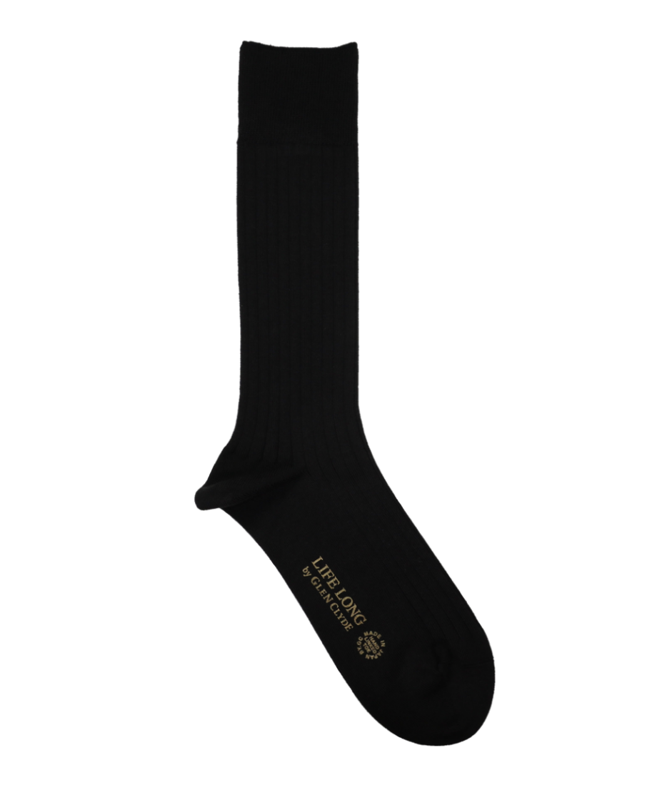 TS-5／ドレスリブ薄手ソックス ブラック | GLEN CLYDE SOCKCLUB TOKYO