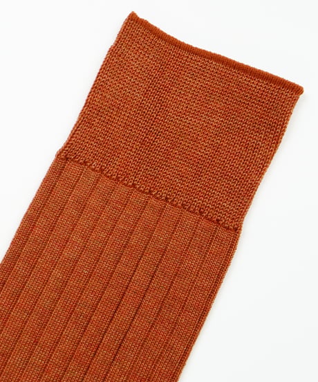 【数量限定】London／スーピマ綿ロングホーズリブソックス　8色