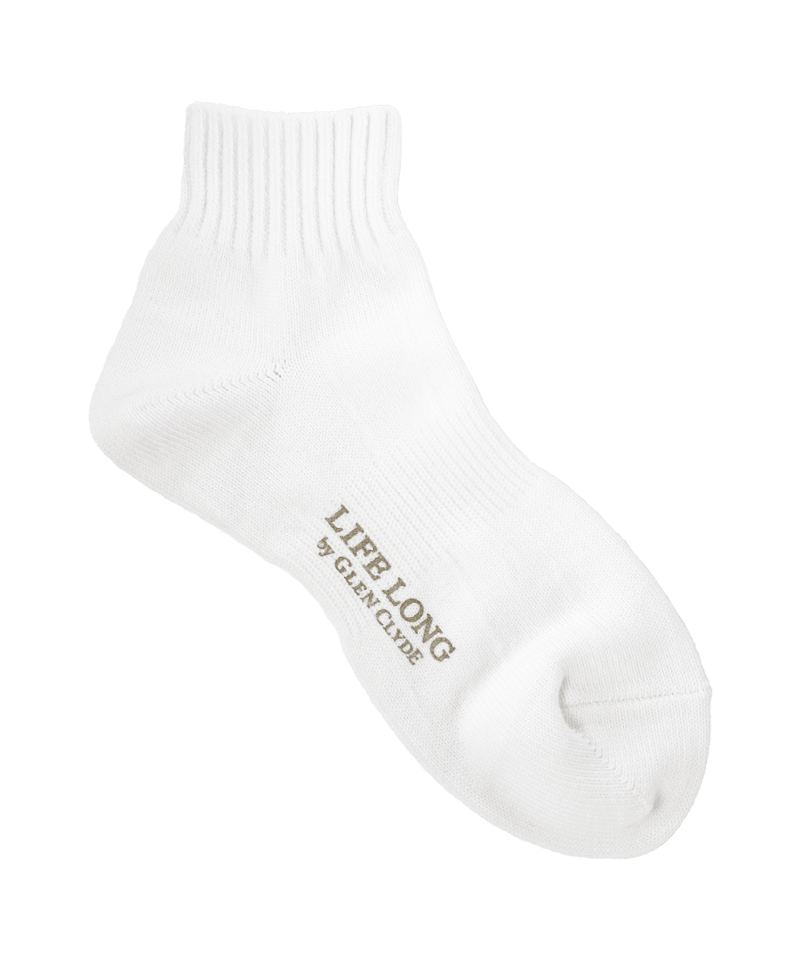 TS-2／中厚12cm丈ソックス ホワイト | GLEN CLYDE SOCKCLUB TOKYO