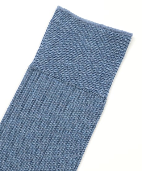 【数量限定】London／スーピマ綿ロングホーズリブソックス　8色