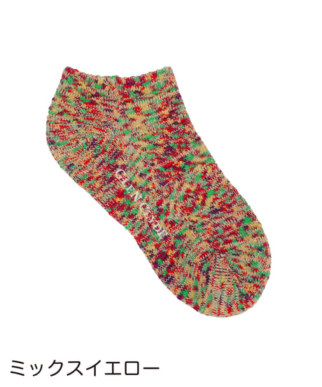 Monet Ankle／綿麻のびるソックス　5色
