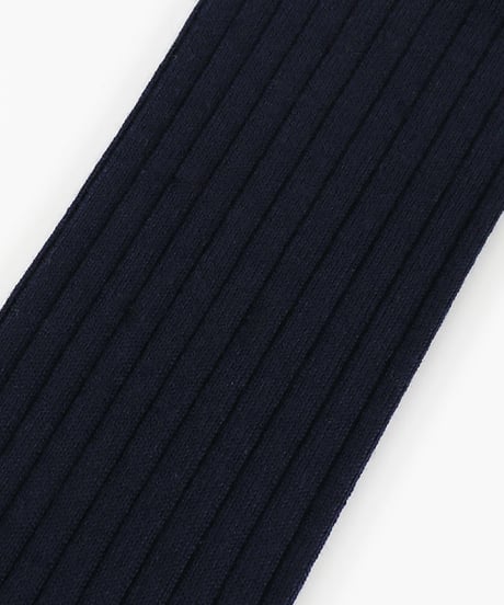 Kensington／Sea Island Cottonリブソックス(25-27.5cm)　ネイビー